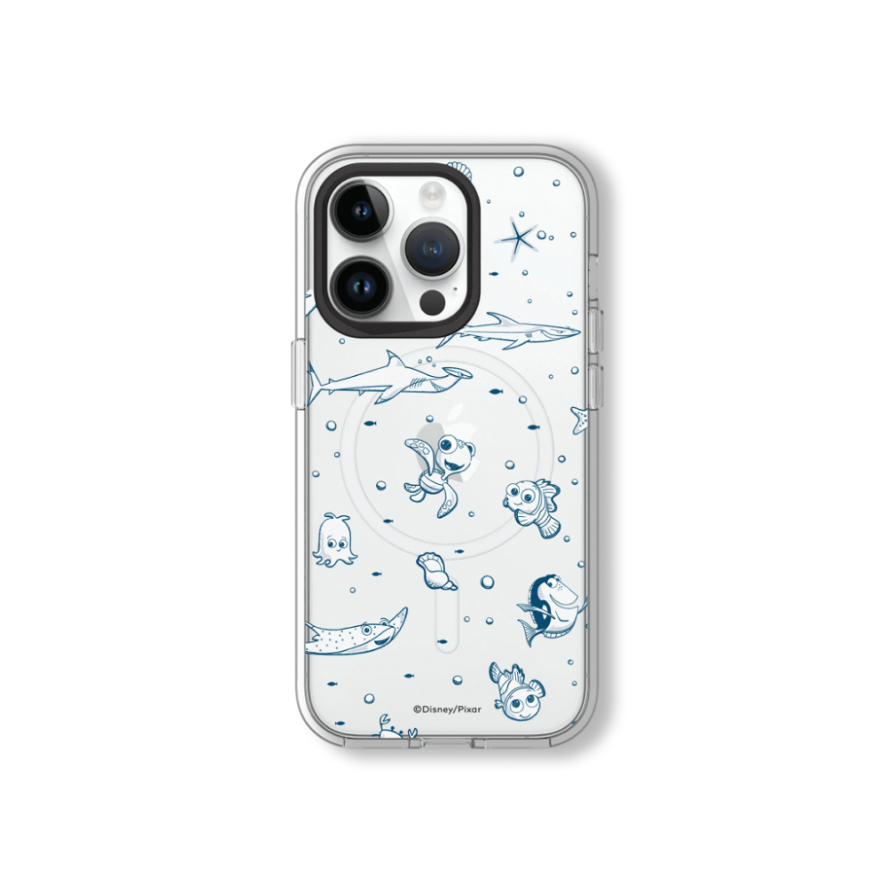 【犀牛盾】iPhone 15系列Clear(MagSafe 相容)透明防摔手機殼｜皮克斯系列-海底總動員-海底世界