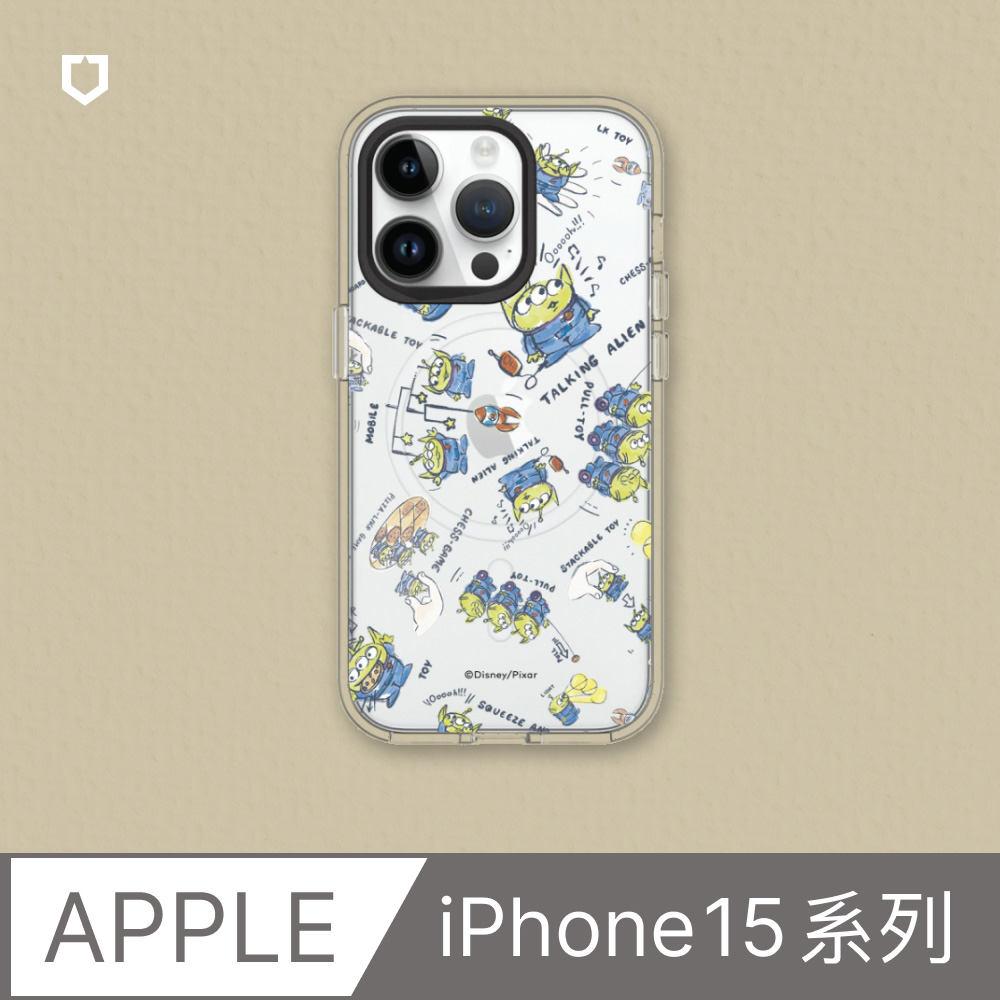 【犀牛盾】iPhone 15系列Clear(MagSafe 兼容)透明防摔手機殼｜玩具總動員系列-三眼怪樂園