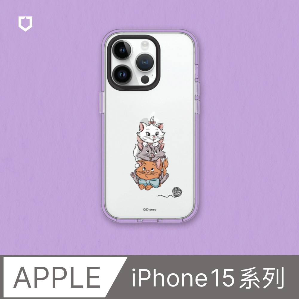 【犀牛盾】iPhone 15系列Clear透明防摔手機殼｜迪士尼經典系列-貓兒歷險記