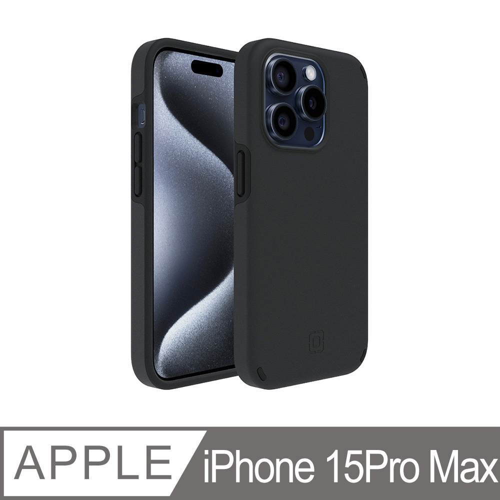 Incipio iPhone 15 Pro Max Duo 兩件式防摔保護殼 - 黑色