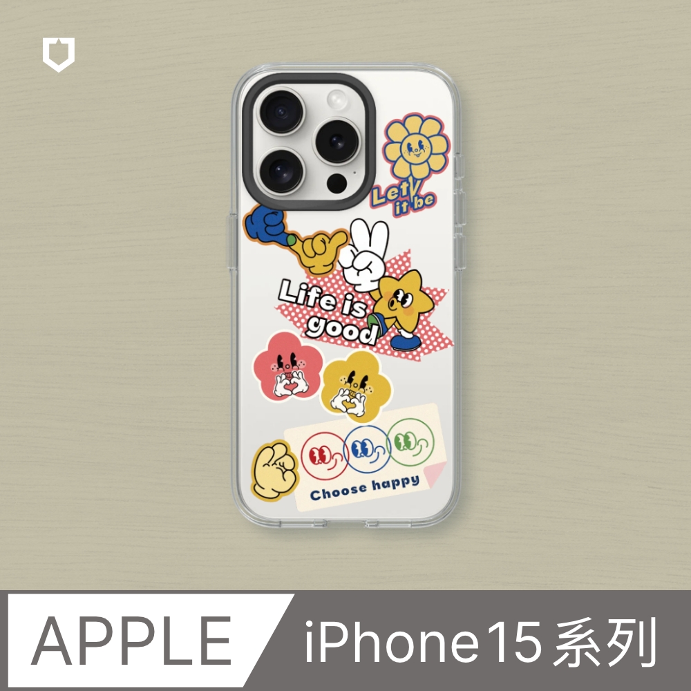 【犀牛盾】iPhone 15系列Clear透明防摔手機殼｜獨家設計-貼上好心情