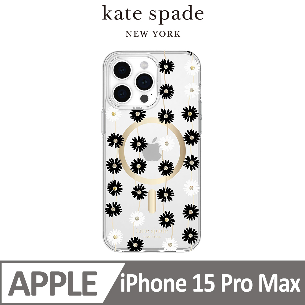 【kate spade】iPhone 15 Pro Max MagSafe 精品手機殼 雛菊花戀