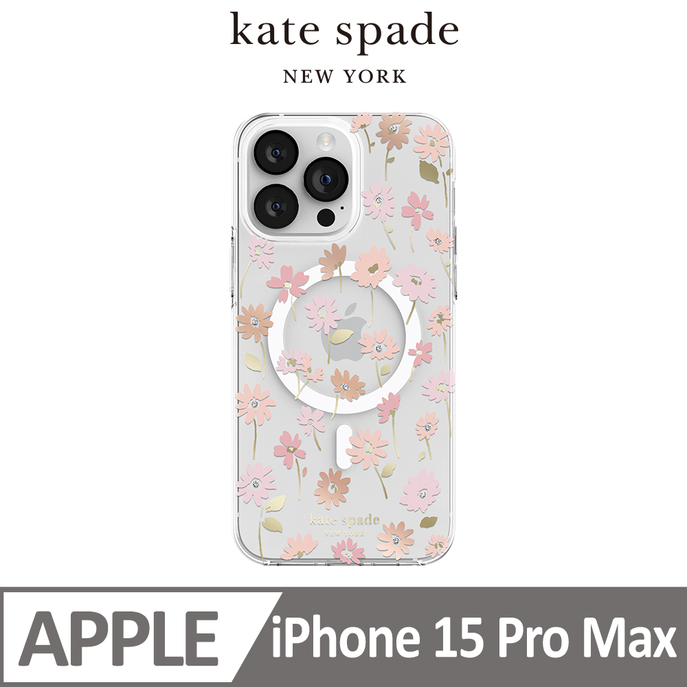 【kate spade】iPhone 15 Pro Max MagSafe 精品手機殼 初春花語