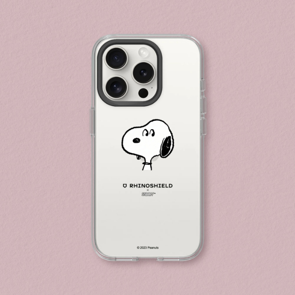 【犀牛盾】iPhone 15系列Clear透明防摔手機殼｜Snoopy史努比系列-經典-Snoopy史努比