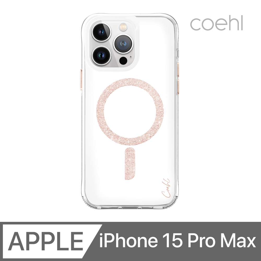 UNIQ COEHL Glace 質感磁吸防摔手機殼 玫金 iPhone 15 Pro Max (附拭鏡布)