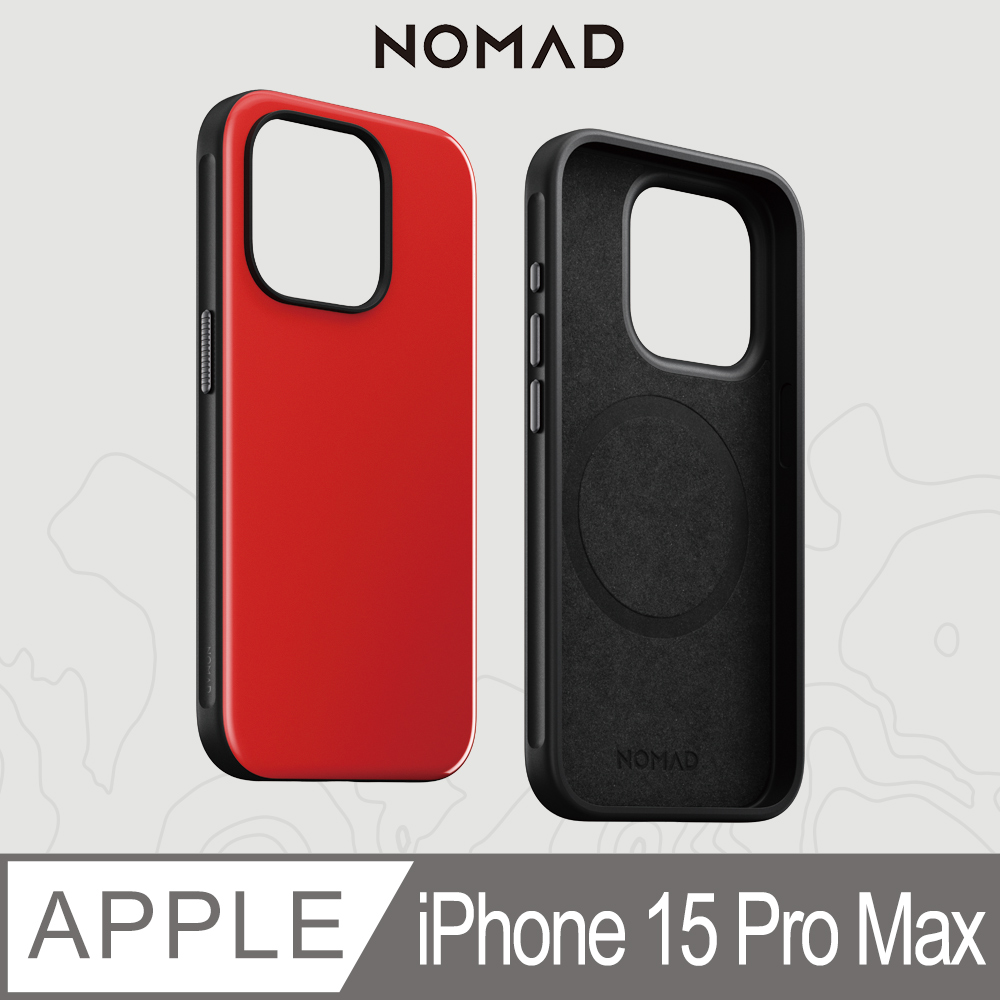 美國NOMAD 運動彩酷保護殼-iPhone 15 Pro Max (6.7) 紅