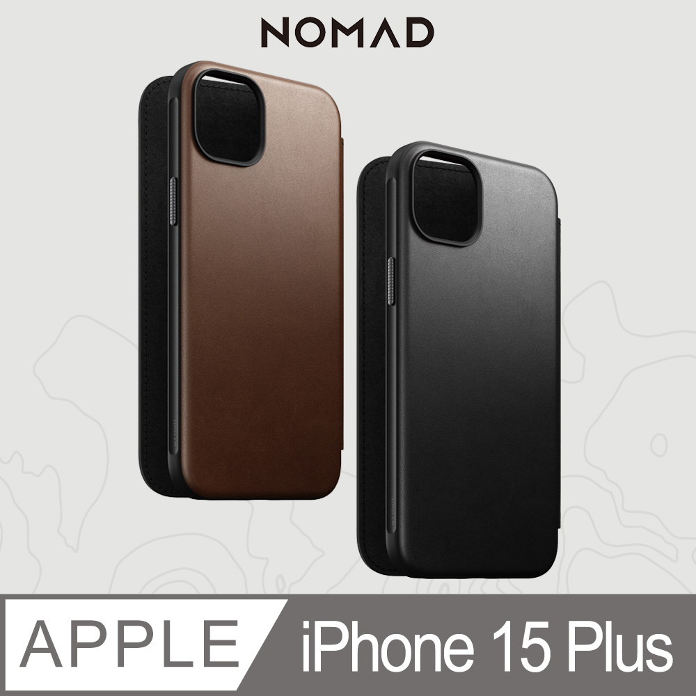 美國NOMAD 嚴選Classic皮革保護套-iPhone 15 Plus (6.7)