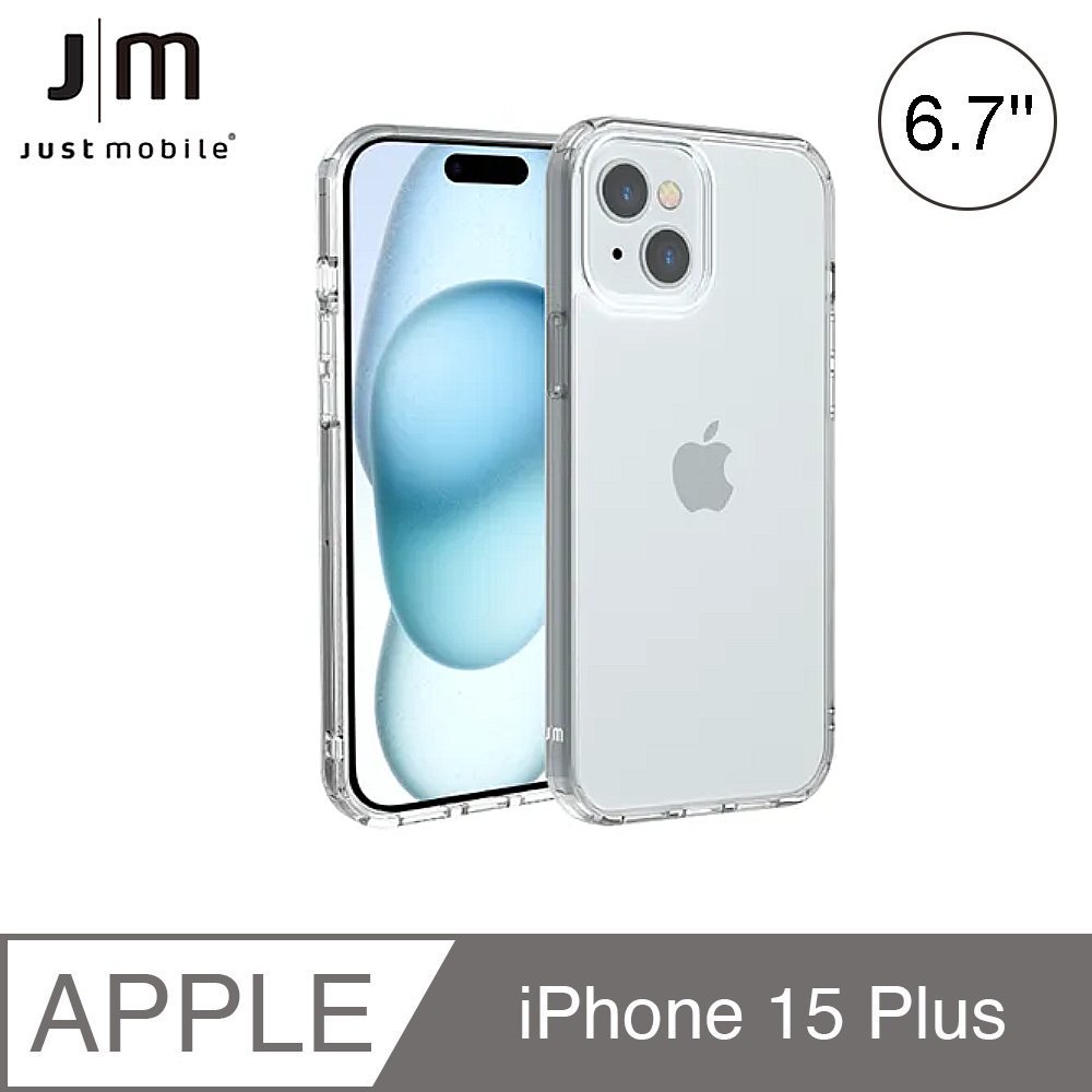 Just Mobile TENC Air iPhone 15 Plus 6.7吋 透明抗摔氣墊保護殼