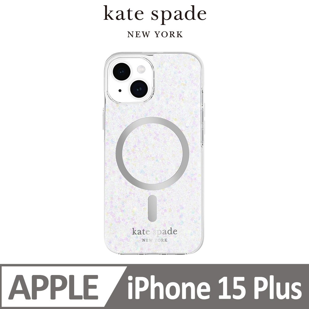 【kate spade】iPhone 15 Plus MagSafe 精品手機殼 銀河星鑽
