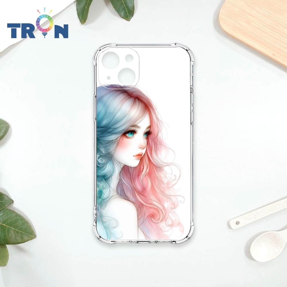 TRON IPhone 15 PLUS 不愛笑的女孩 四角防摔殼 手機殼