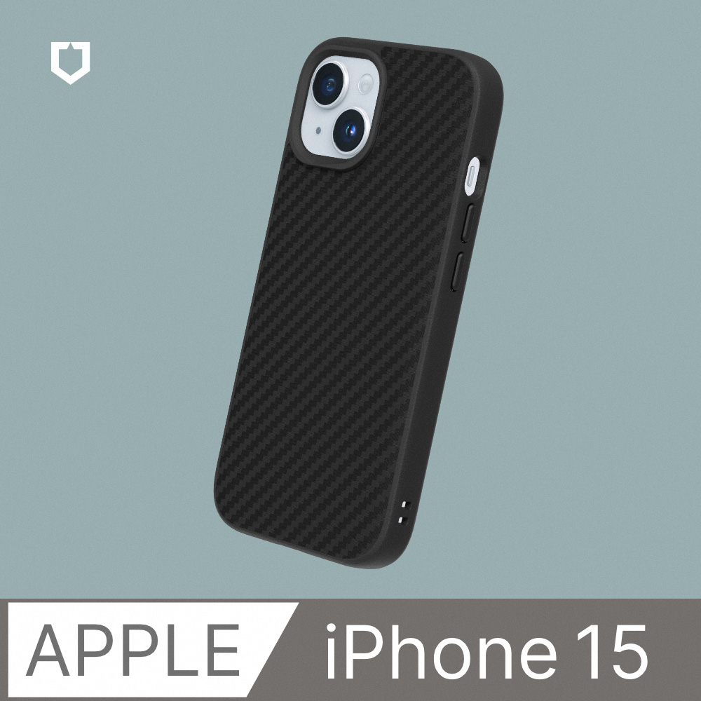【犀牛盾】iPhone 15 (6.1吋) SolidSuit 經典防摔背蓋手機保護殼 - 碳纖維紋路