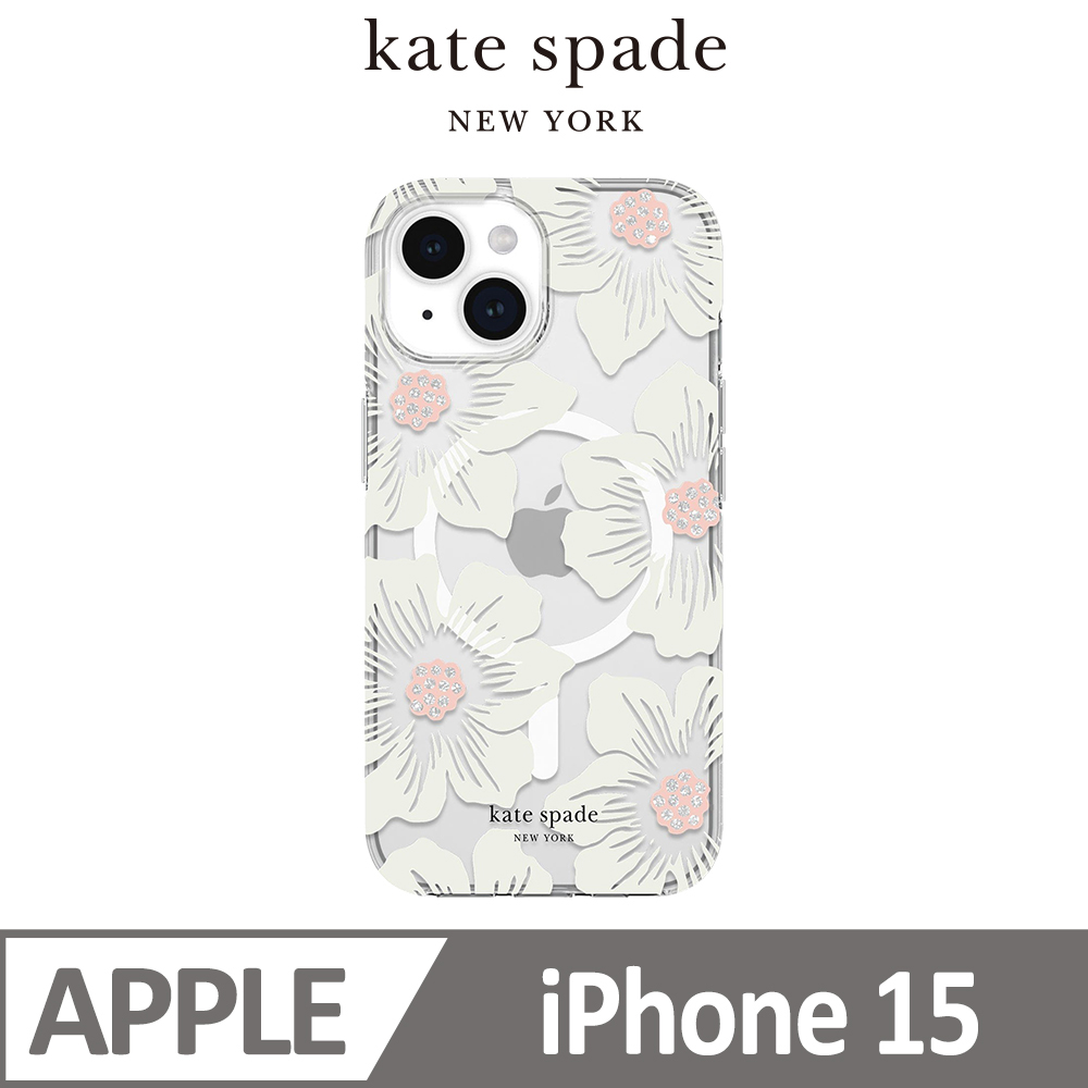 【kate spade】iPhone 15 MagSafe 精品手機殼 經典蜀葵