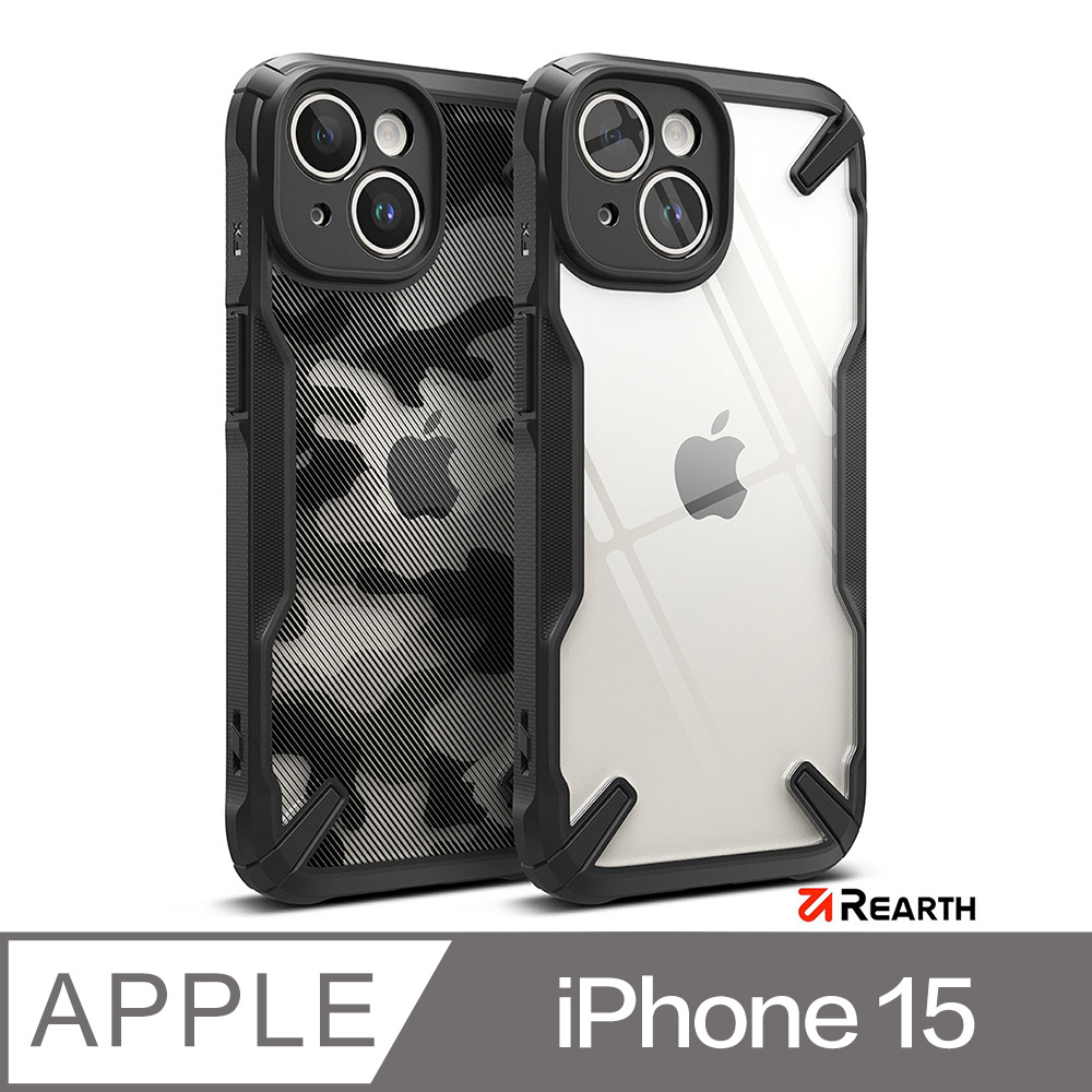 Rearth Apple iPhone 15 (Ringke Fusion X) 抗震保護殼