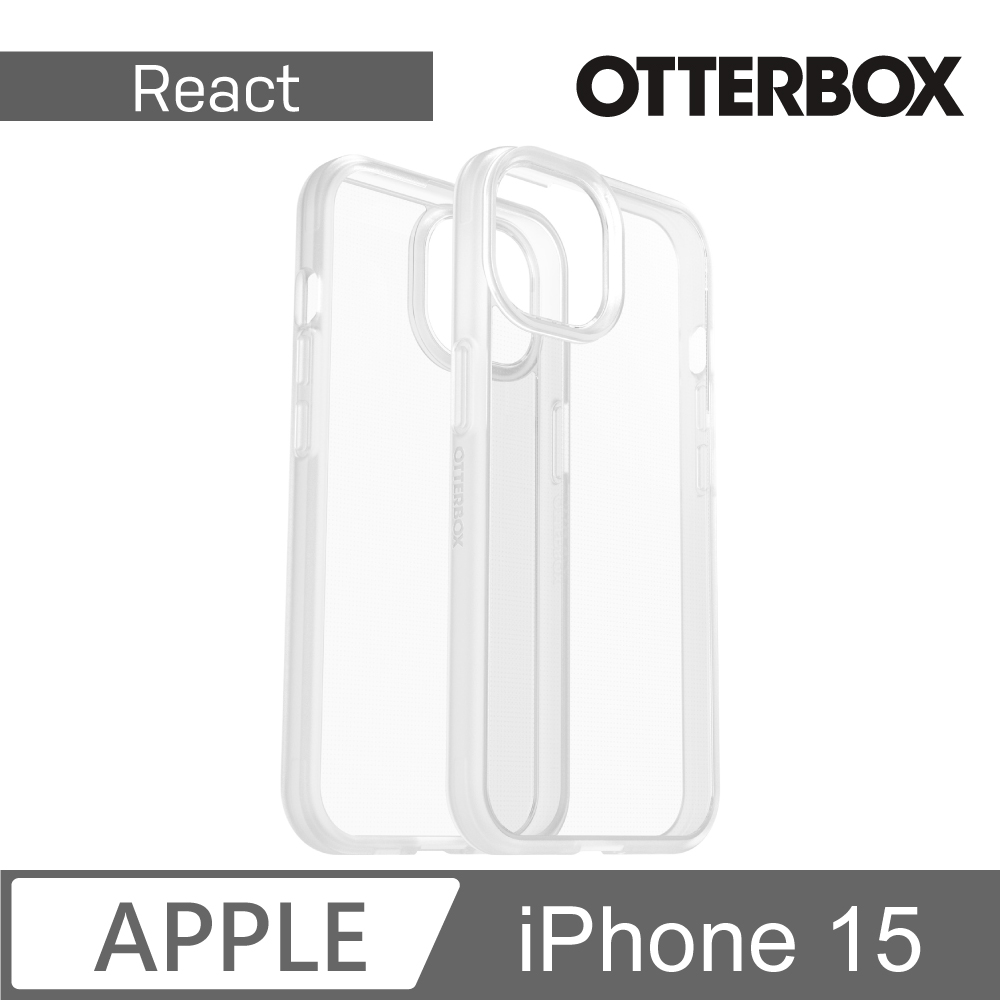 【OtterBox】iPhone 15 6.1吋 React 輕透防摔殼 (透明)