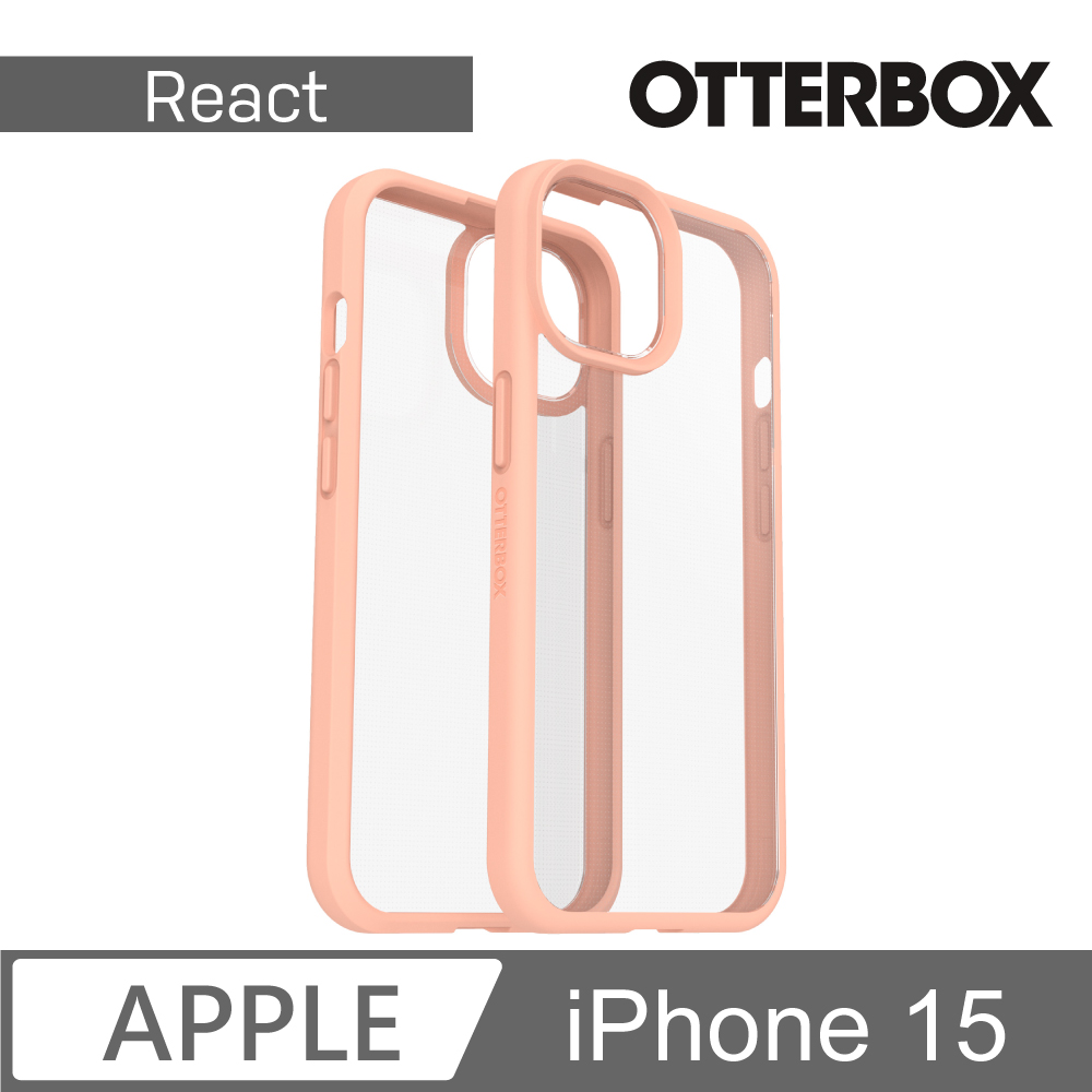 【OtterBox】iPhone 15 6.1吋 React 輕透防摔殼 (橙透)