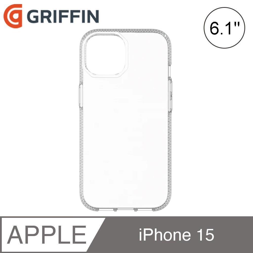 Griffin Survivor Clear iPhone 15 6.1吋 透明軍規防摔殼