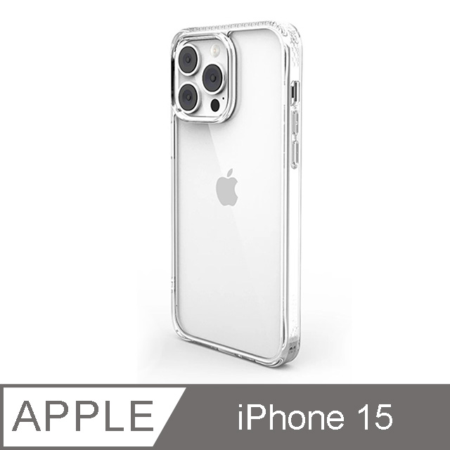 OVERDIGI iPhone 15 蜂巢晶格雙料軍規防摔透明殼