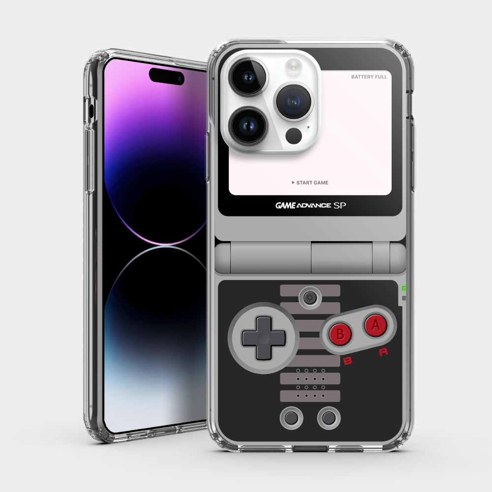 iPhone 耐衝擊保護殼 GameBoy 黑
