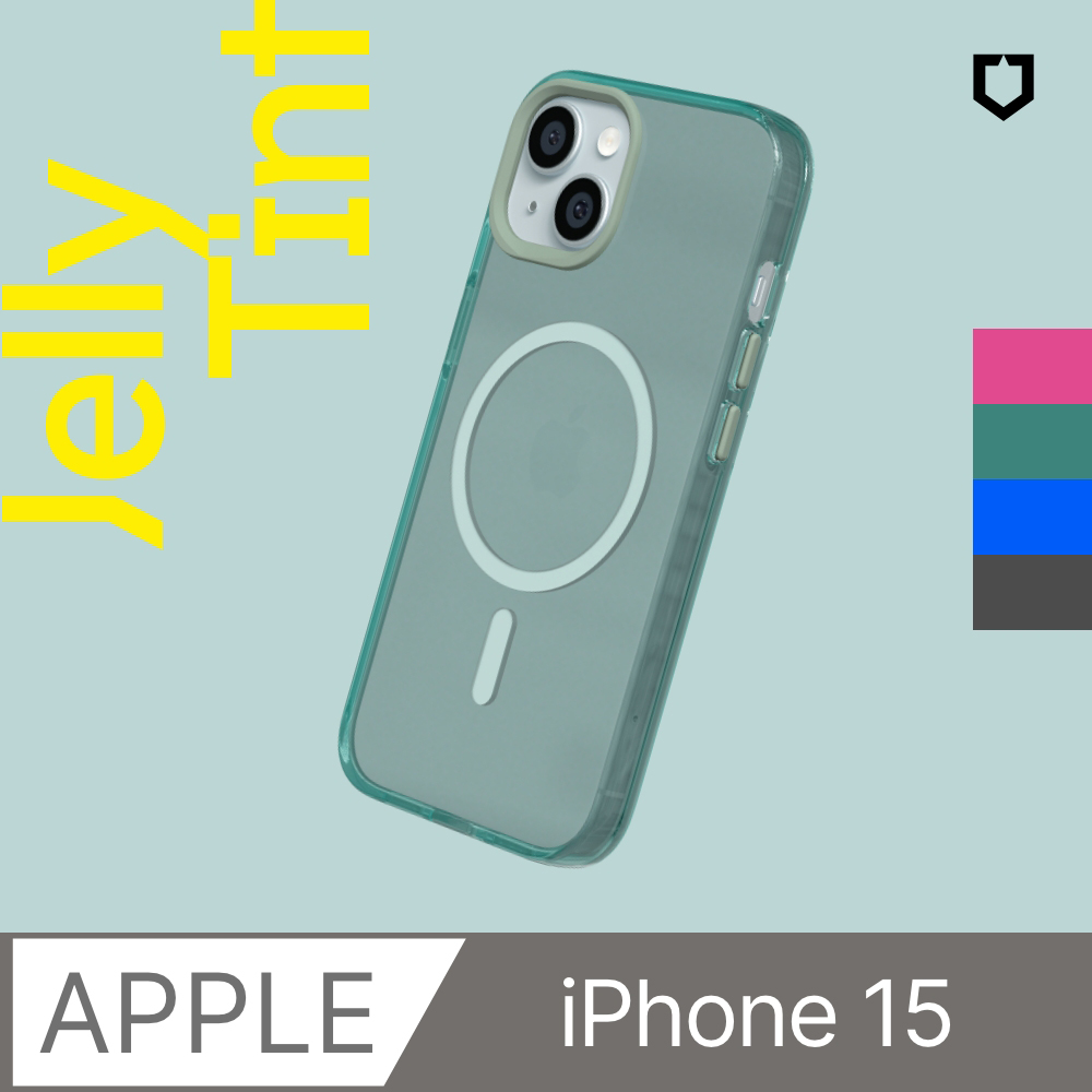 【犀牛盾】iPhone 15 (6.1吋) JellyTint(MagSafe 兼容)磁吸透明防摔手機殼