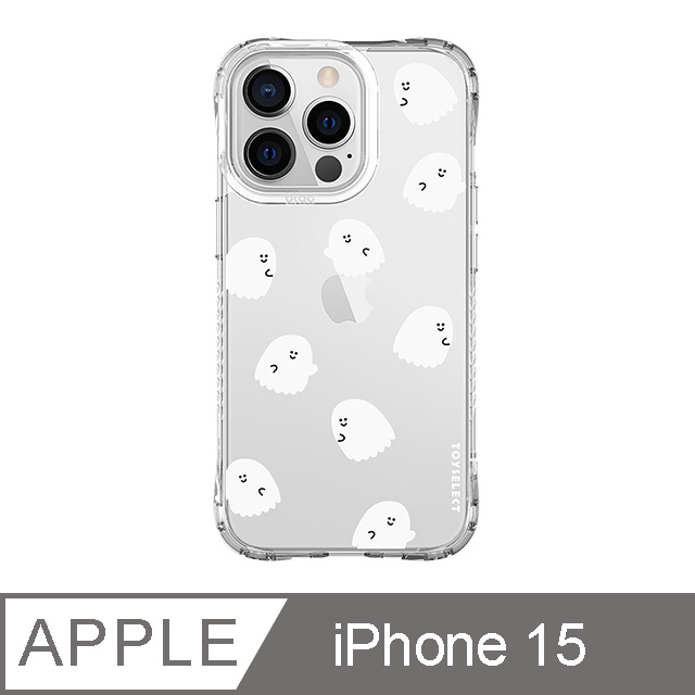 iPhone 15 6.1吋 Smilie笑臉小白鬼系列抗黃防摔iPhone手機殼 小白鬼亂花