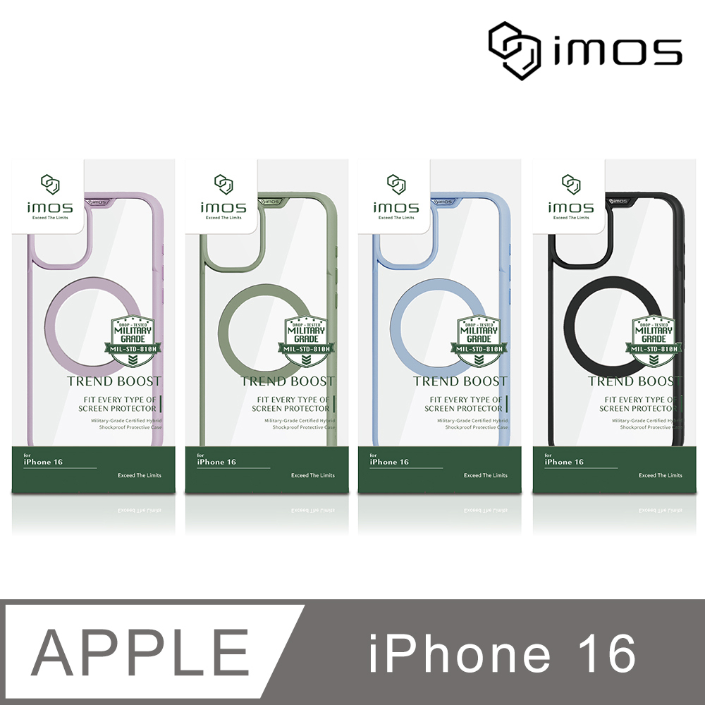 iMOS Apple iPhone 16 6.1吋 磁吸軍規防震保護殼