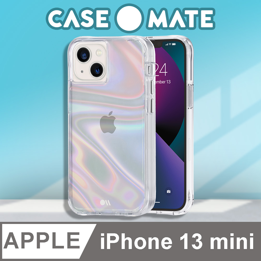 美國 Case●Mate iPhone 13 mini Soap Bubble 幻彩泡泡防摔抗菌手機保護殼