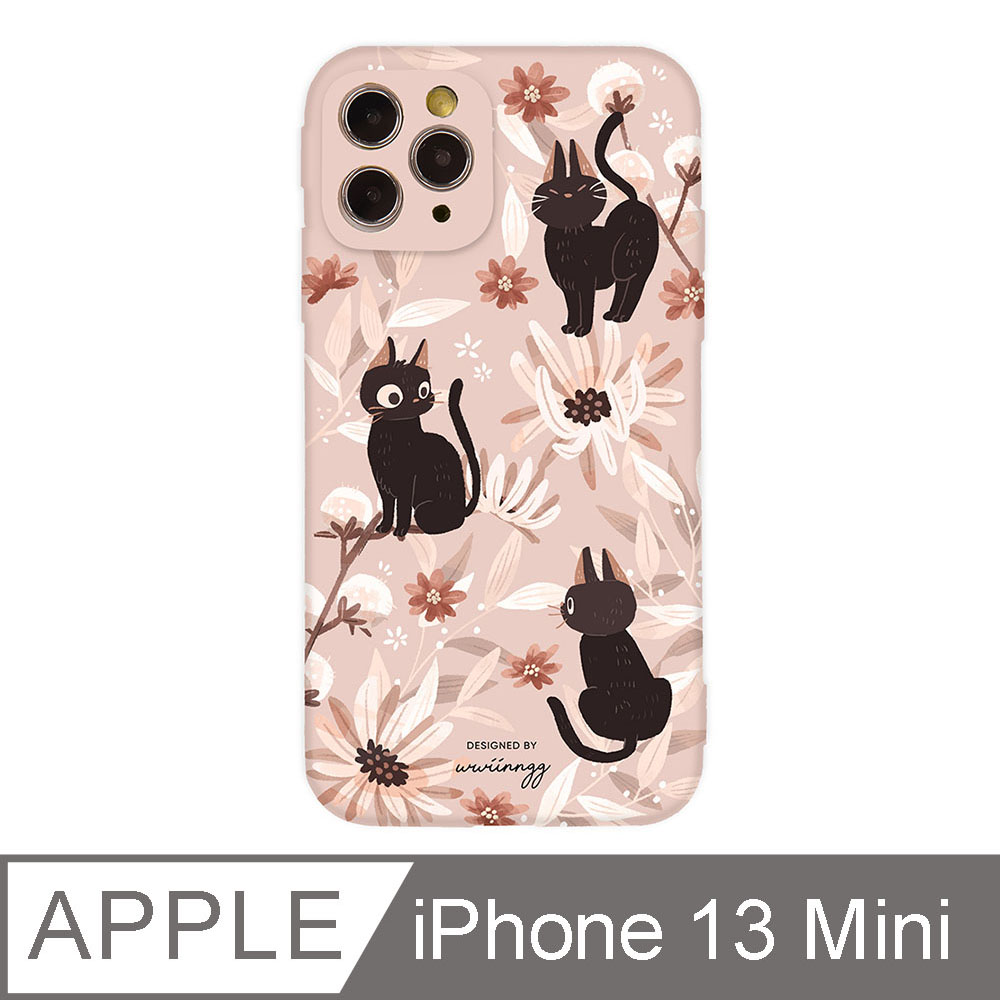iPhone 13 Mini 5.4吋 wwiinngg粉嫩貓貓全包抗污iPhone手機殼