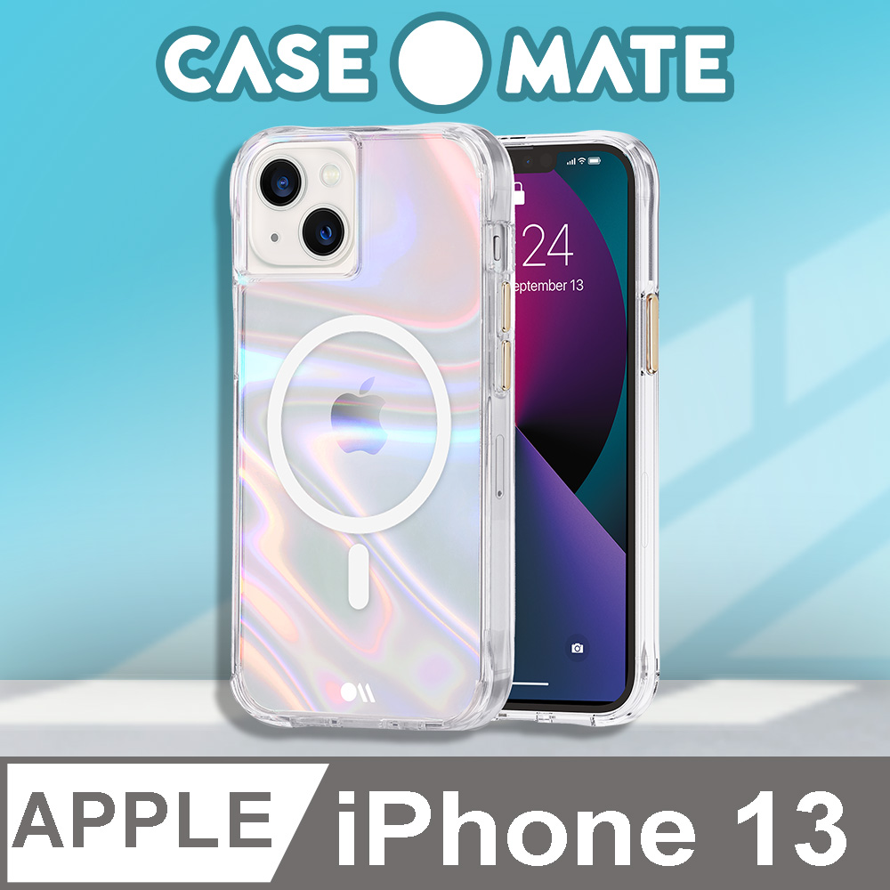 美國 Case●Mate iPhone 13 Soap Bubble 幻彩泡泡防摔抗菌MagSafe專用手機保護殼