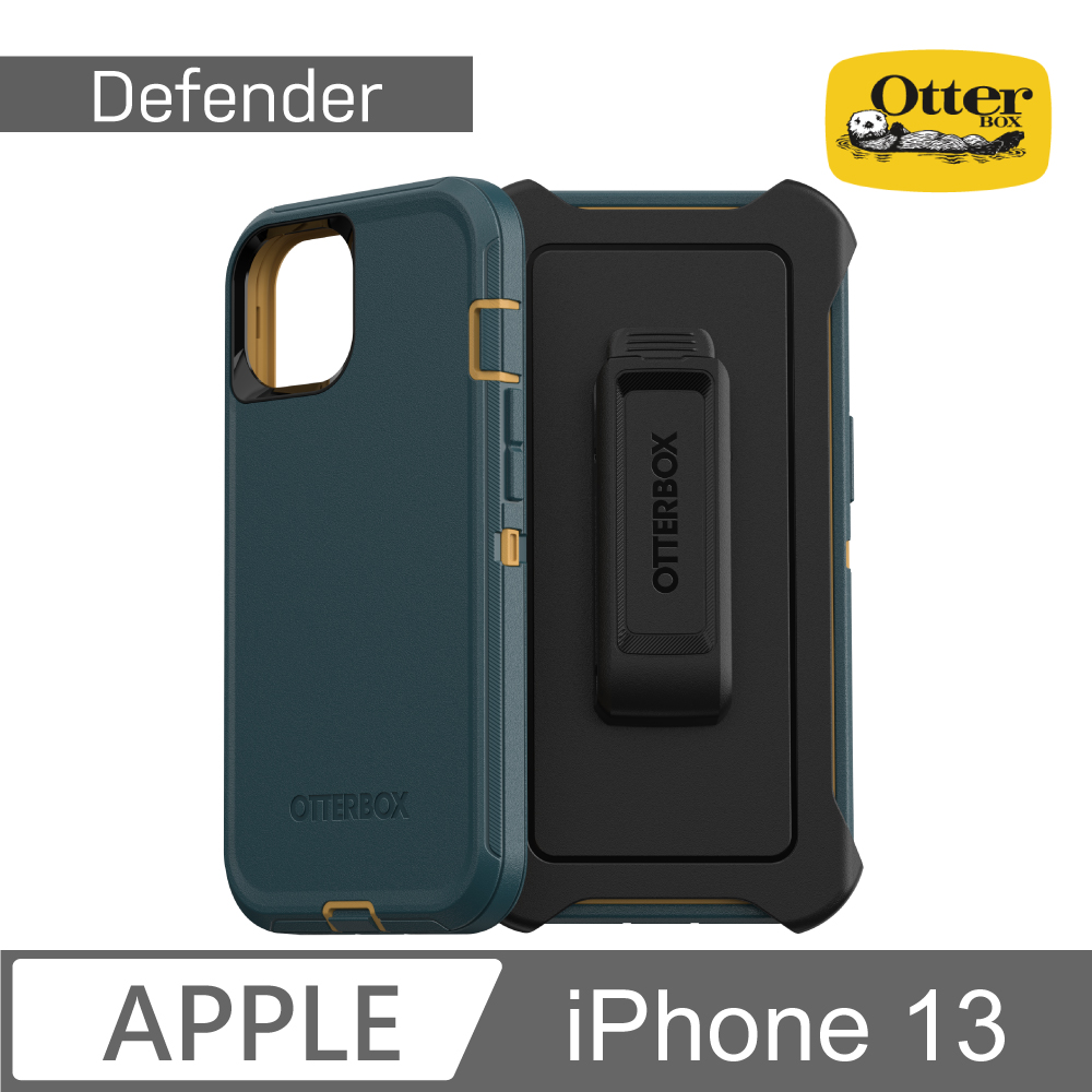 OtterBox iPhone 13 Defender防禦者系列保護殼-深綠