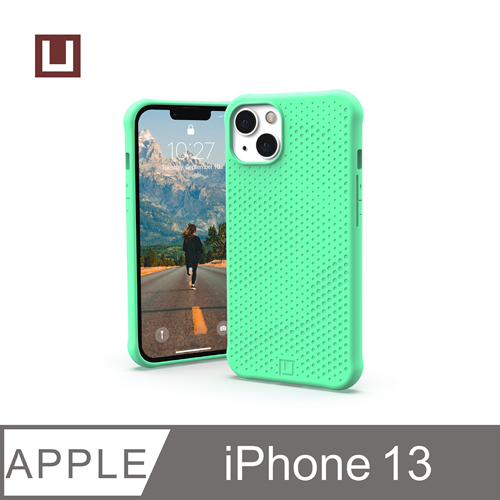 [U iPhone 13 耐衝擊矽膠保護殼-綠