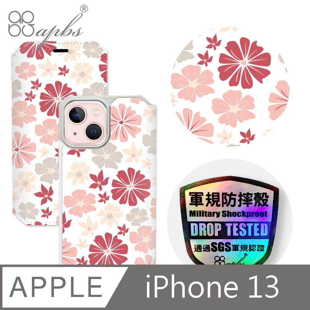 apbs iPhone 13 6.1吋軍規防摔皮套-幸運草