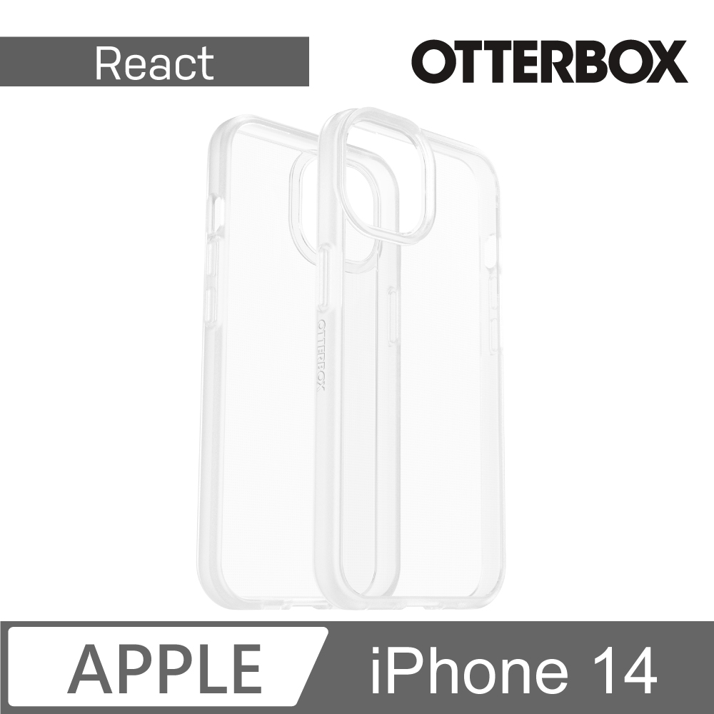 OtterBox iPhone 14 React輕透防摔殼-透明