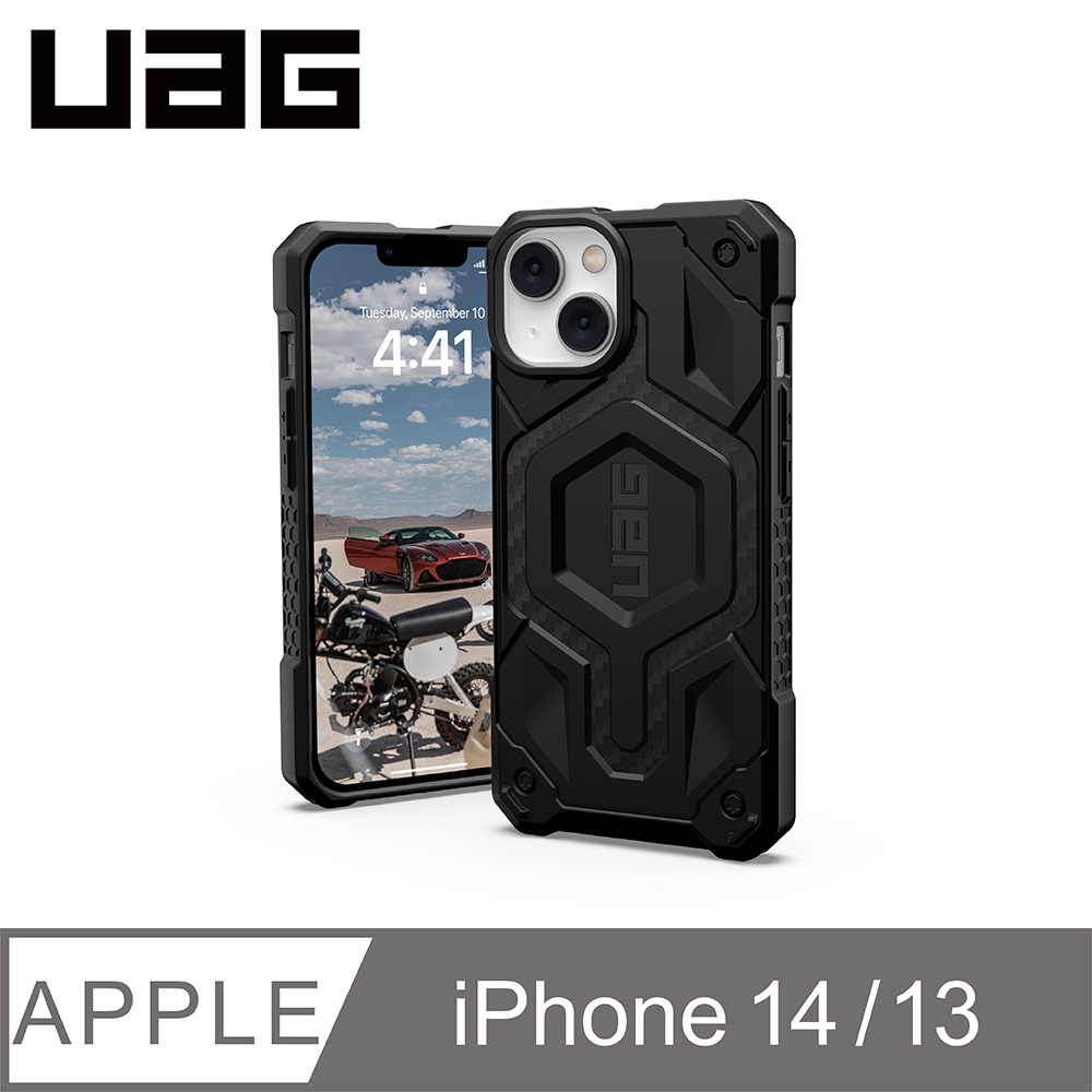 UAG iPhone 14 MagSafe 頂級版耐衝擊保護殼-碳黑