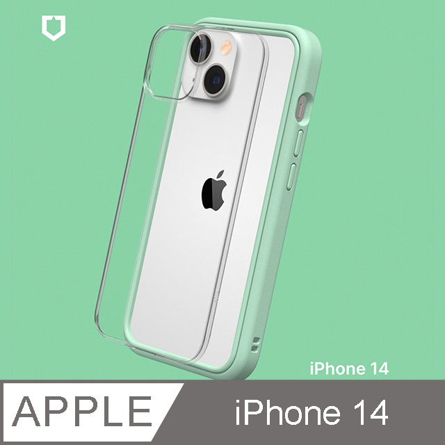 【RhinoShield 犀牛盾】iPhone 14 Mod NX 邊框背蓋兩用手機殼-薄荷綠