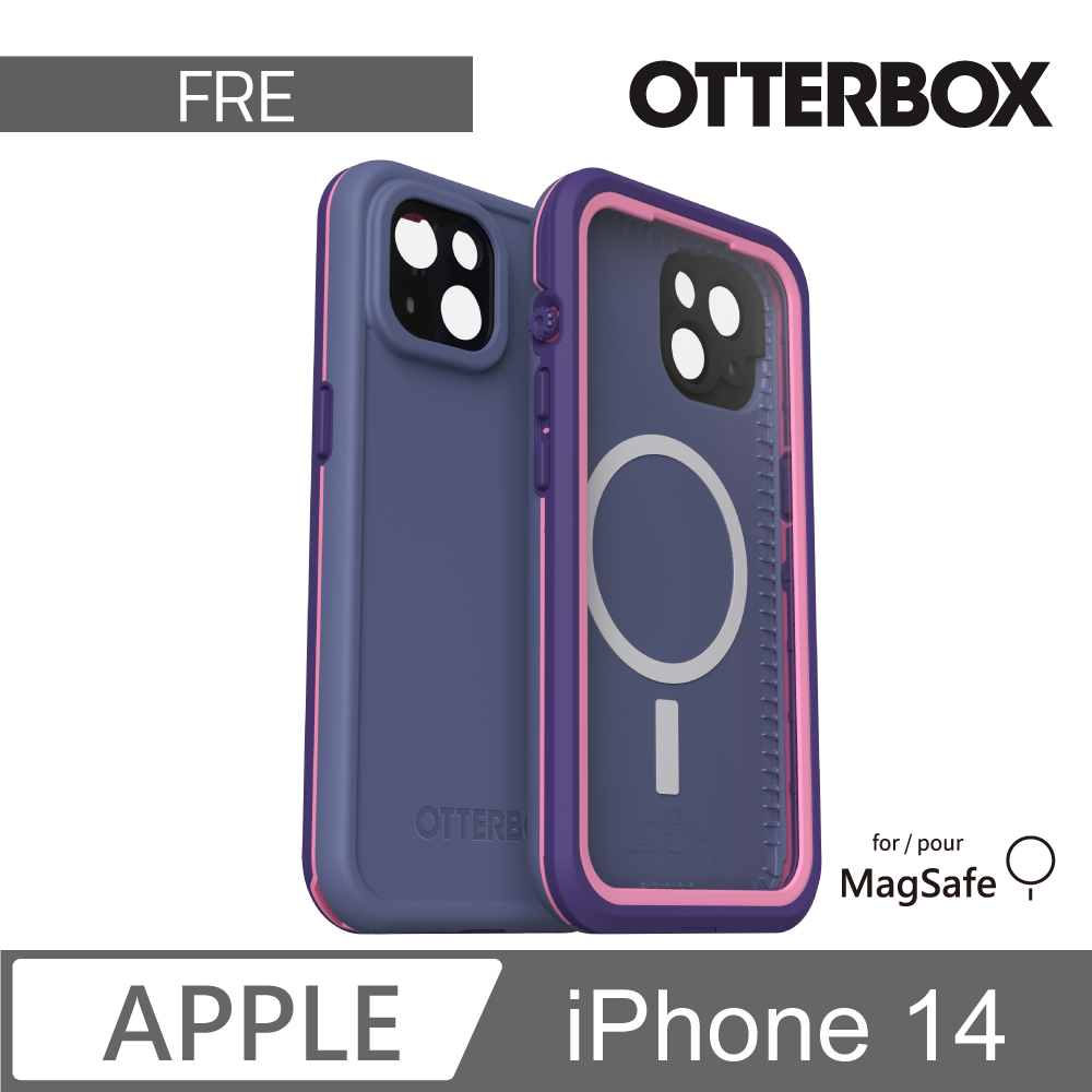 OtterBox LifeProof iPhone 14 全方位防水/雪/震/泥 保護殼-Fre(紫) 支援MagSafe