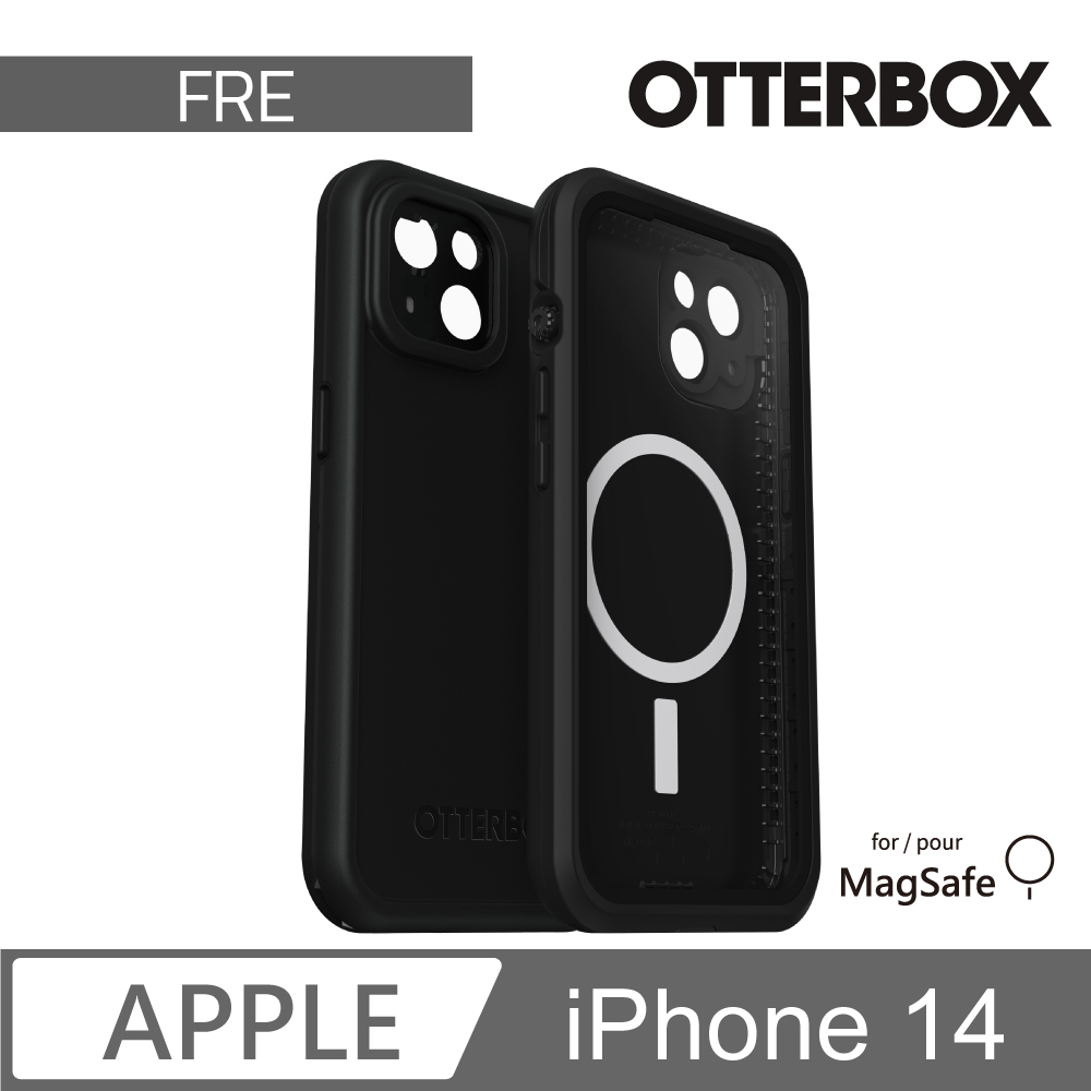 OtterBox LifeProof iPhone 14 全方位防水/雪/震/泥 保護殼-Fre(黑) 支援MagSafe