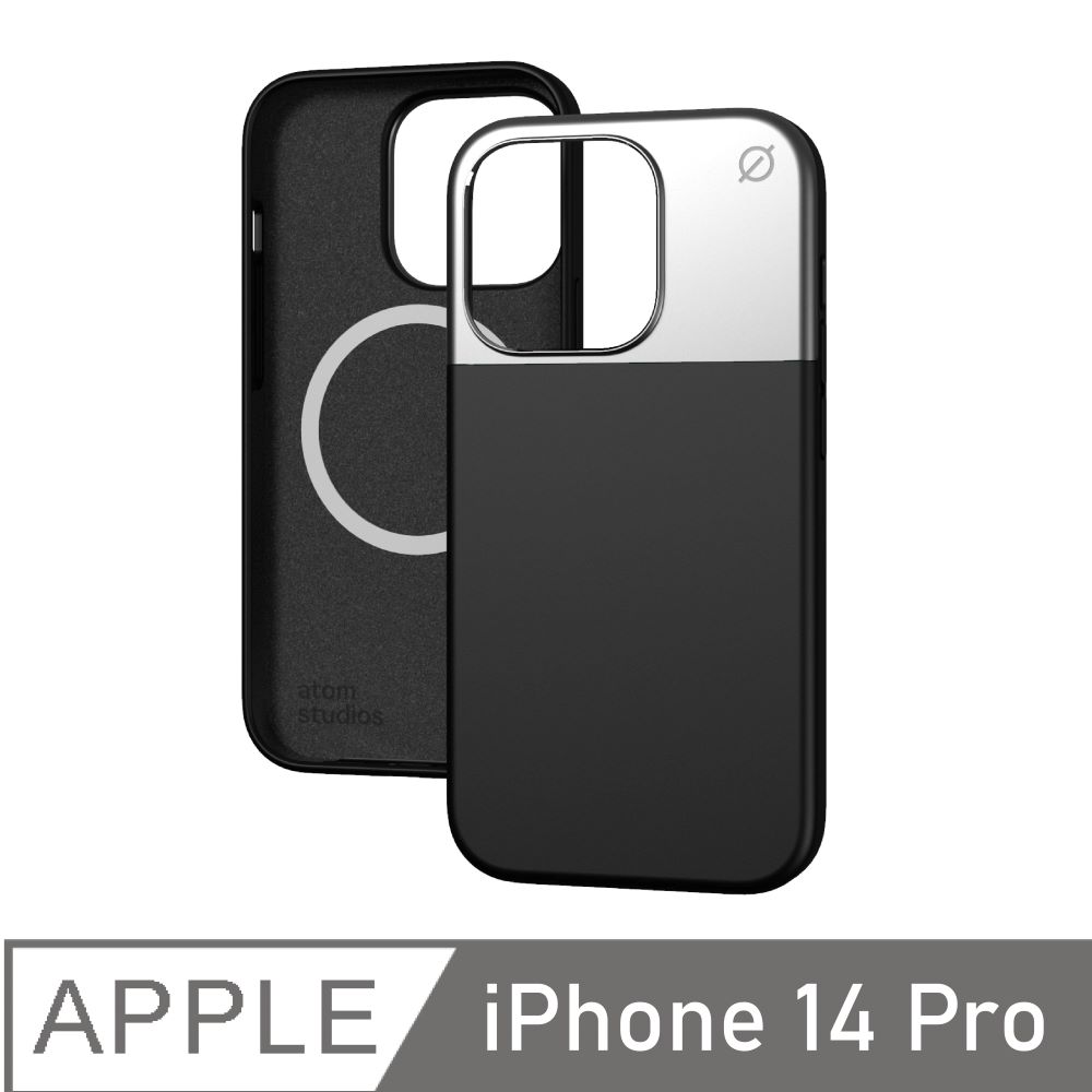 Atom Studios｜極致輕薄iPhone質感手機殼 經典黑 適用於iPhone 14 Pro