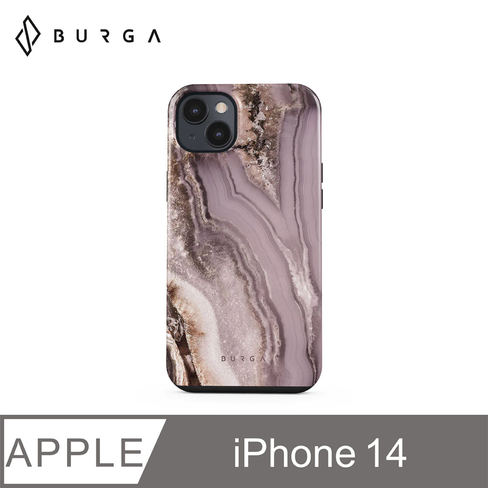 BURGA iPhone 14 Tough系列防摔保護殼-紫鬱鑲金