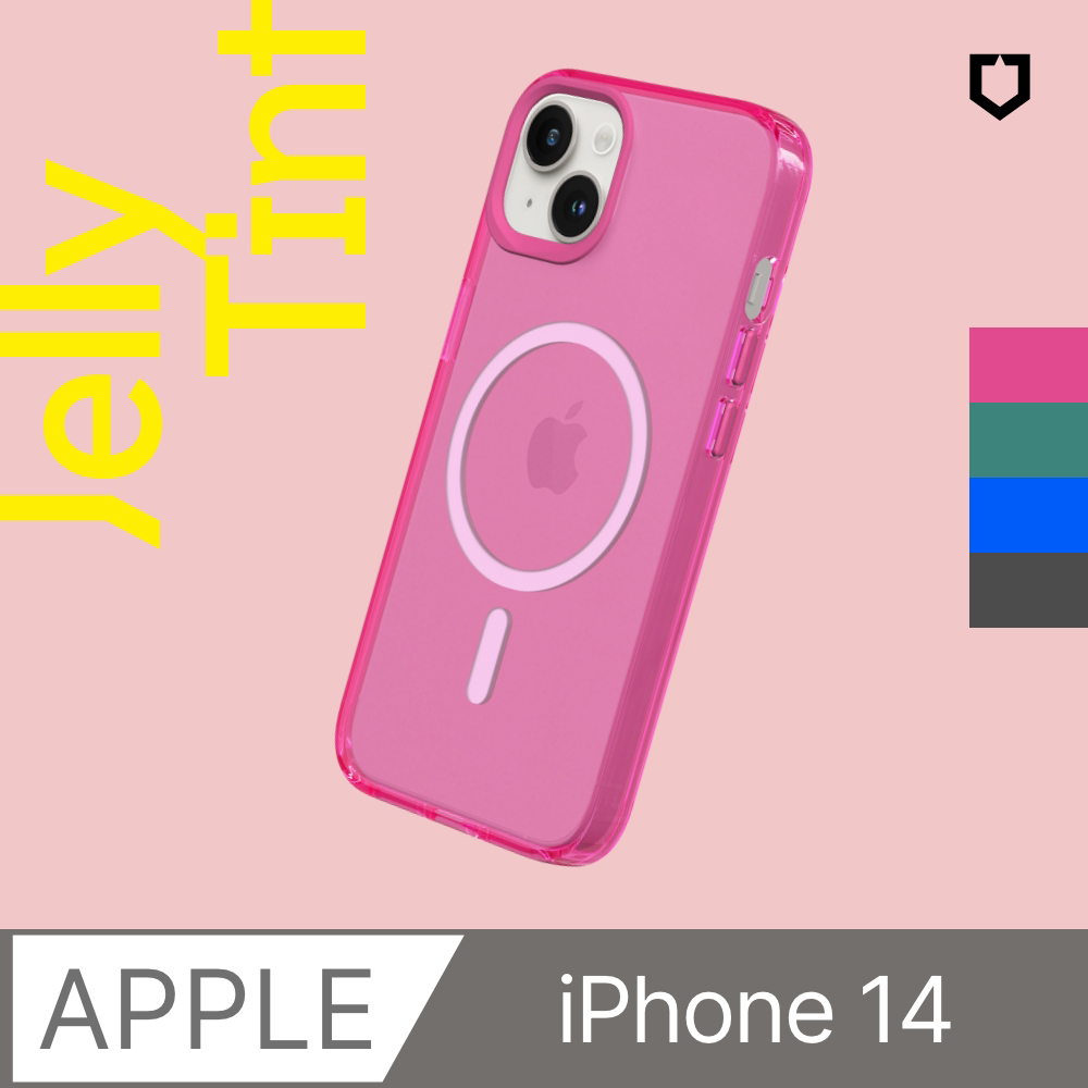 【犀牛盾】iPhone 14 (6.1吋) JellyTint(MagSafe 兼容)磁吸透明防摔手機殼