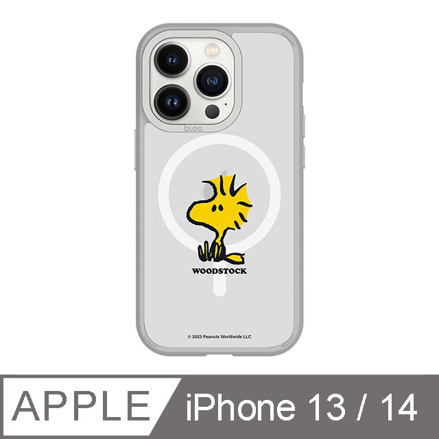 iPhone 13/14 6.1吋 SNOOPY史努比 經典胡士托極光霧透MagSafe iPhone手機殼