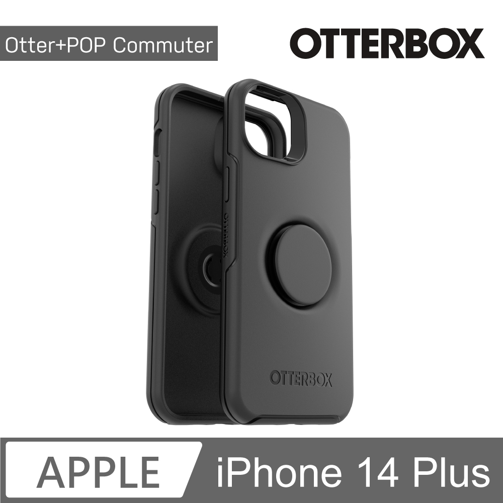 OtterBox Otter + Pop iPhone 14 Plus Symmetry炫彩幾何泡泡騷保護殼-黑