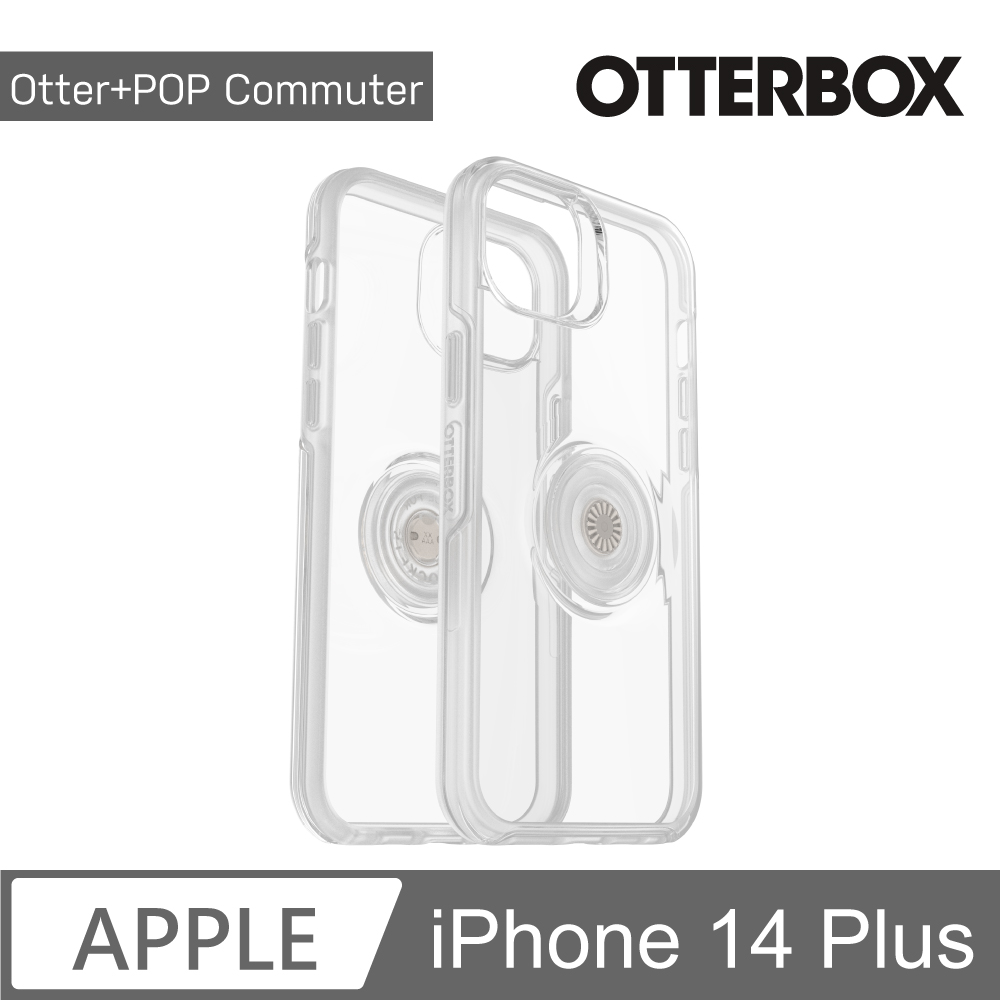OtterBox Otter + Pop iPhone 14 Plus Symmetry炫彩幾何泡泡騷保護殼-透明