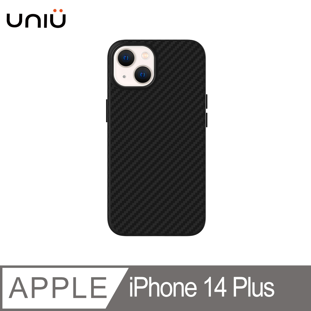 【UNIU】iPhone 14 Plus 6.7吋 CUERO 碳纖維皮革保護殼MagSafe