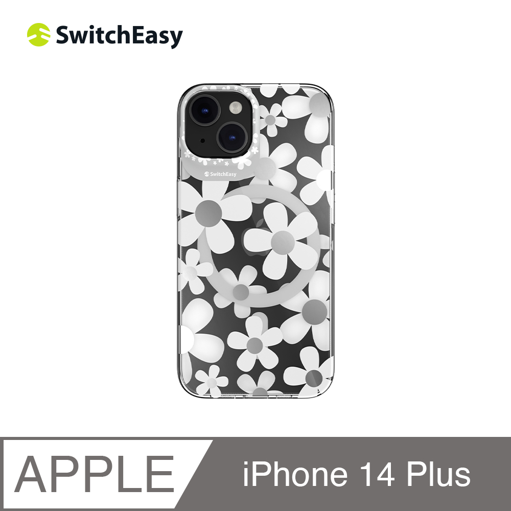 魚骨牌 SwitchEasy iPhone 14 Plus 6.7吋 Artist M 藝術家磁吸防摔手機殼,白花