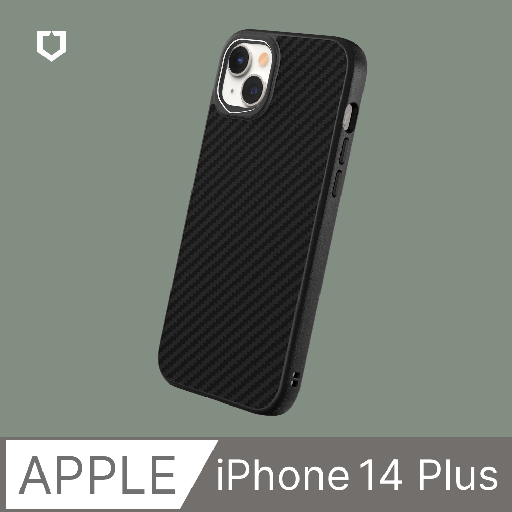 【犀牛盾】iPhone 14 Plus (6.7吋) SolidSuit 防摔背蓋手機保護殼-碳纖維紋路