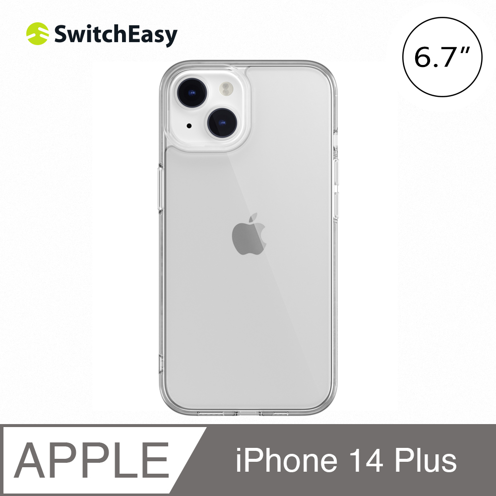 SwitchEasy NUDE iPhone 14 Plus 6.7吋晶亮透明軍規防摔保護殼
