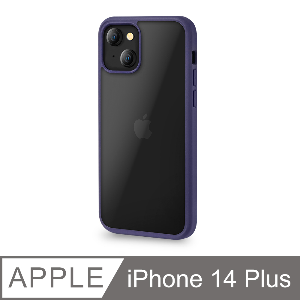 【輕薄防摔殼】iPhone 14 Plus 手機殼 i14 Plus 保護殼 鏡頭加高 雙料保護 軟邊硬殼(星河紫)