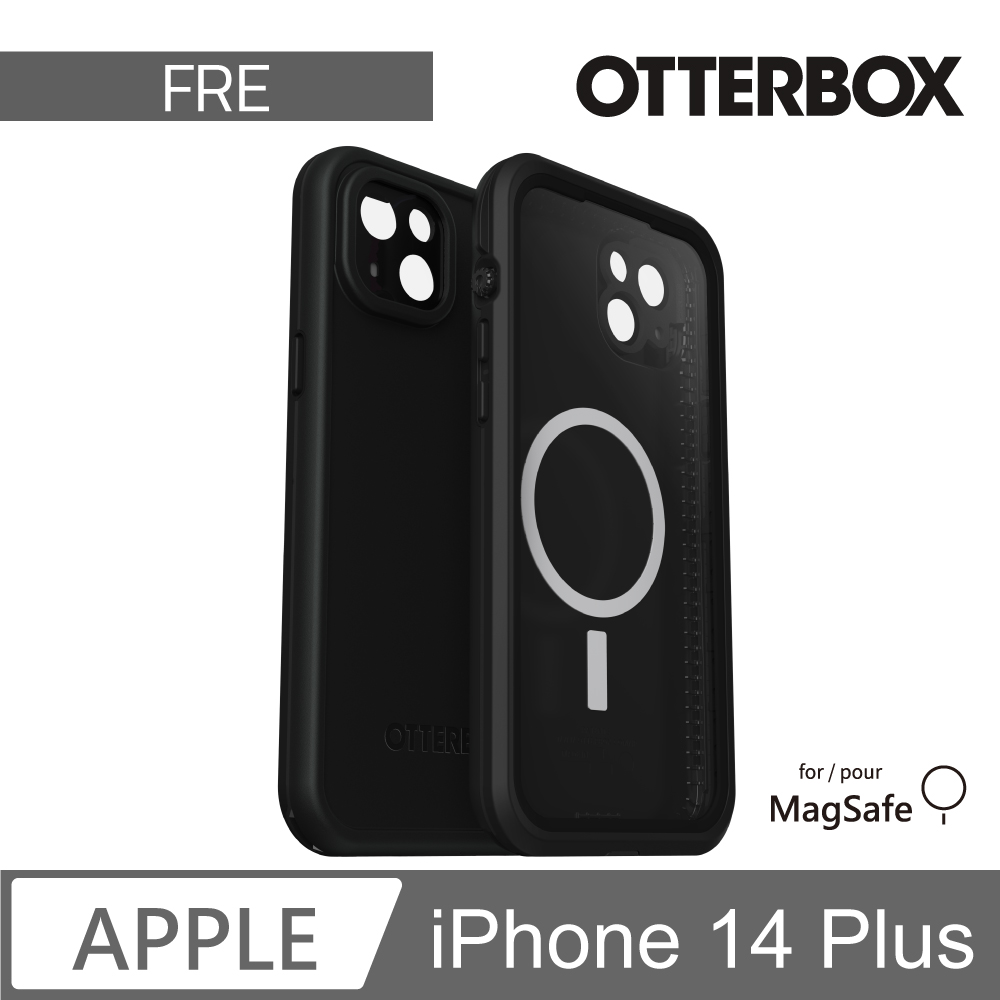 OtterBox LifeProof iPhone 14 Plus 全方位防水/雪/震/泥 保護殼-Fre(黑) 支援MagSafe