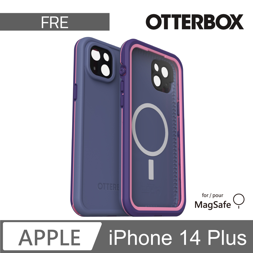 OtterBox LifeProof iPhone 14 Plus 全方位防水/雪/震/泥 保護殼-Fre(紫) 支援MagSafe