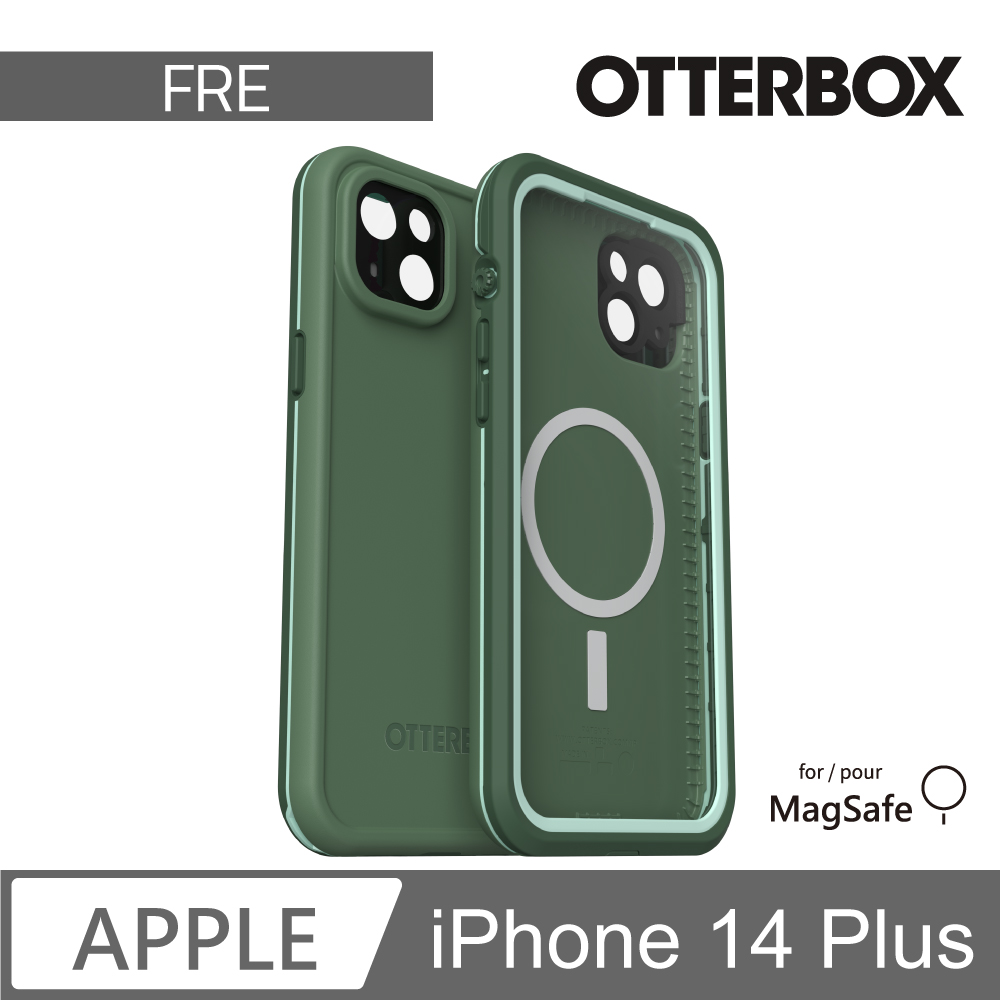 OtterBox LifeProof iPhone 14 Plus 全方位防水/雪/震/泥 保護殼-Fre(綠) 支援MagSafe